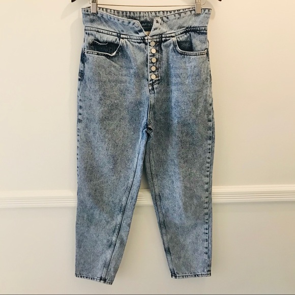 ASOS Notch Waist Acid Wash Jeans 28 high waist - Picture 1 of 8